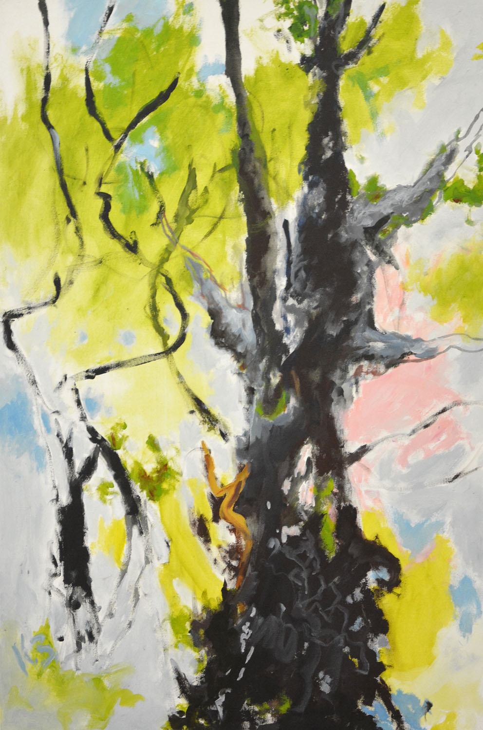 Klaus Berghaus "Baum" 80 x 120, Acryl auf Baumw.
